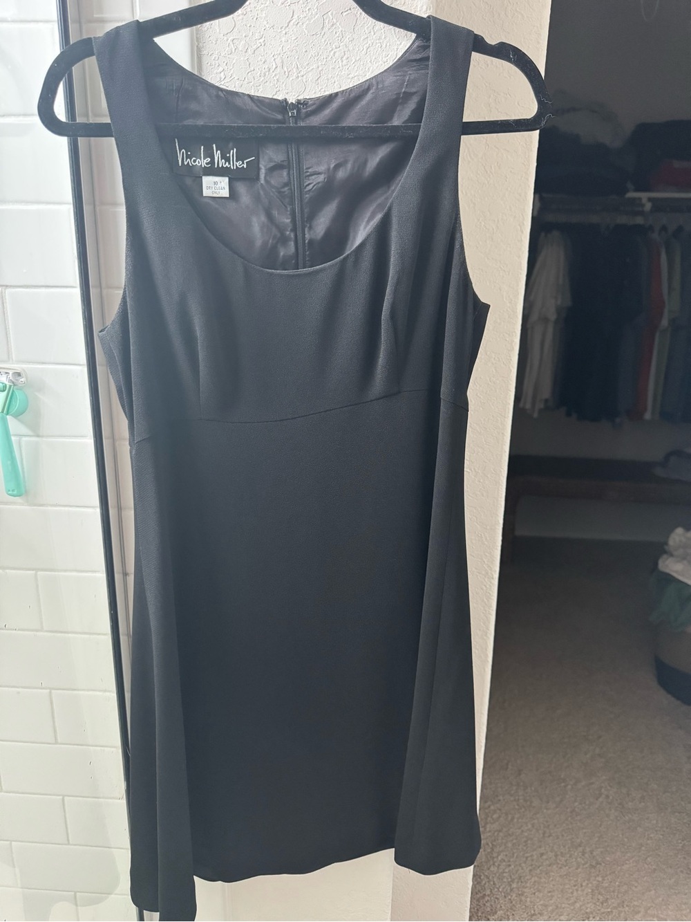 Nicole Miller Black Sleeveless Mini Dress